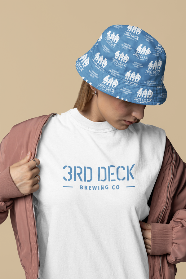 The Memorial Bucket - Blue (Stitching Black or White)