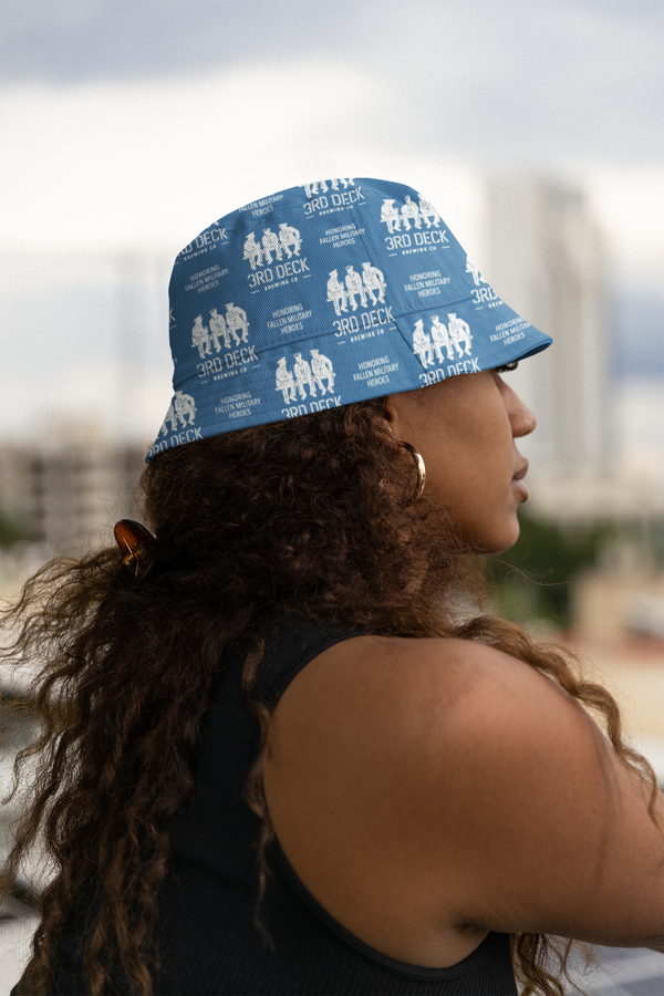 The Memorial Bucket - Blue (Stitching Black or White)