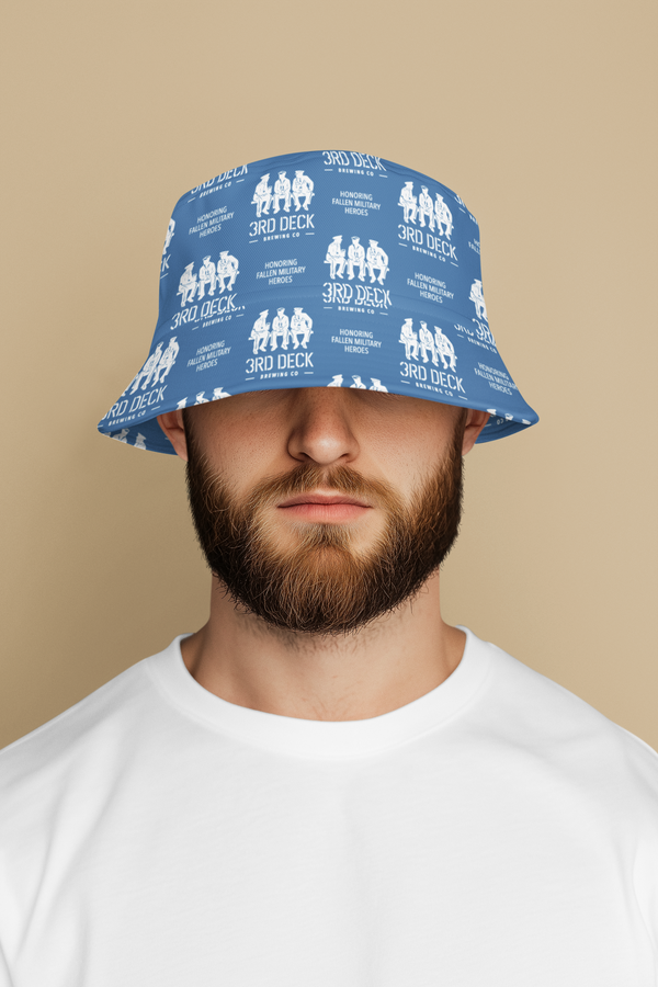 The Memorial Bucket - Blue (Stitching Black or White)